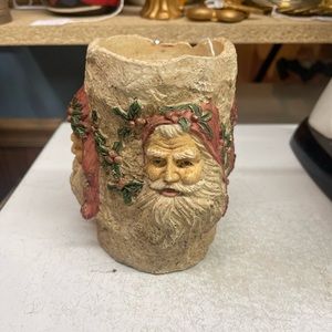 5.25”H x 4”W House of Lloyd Santa Candle Holder  Vintage 1995